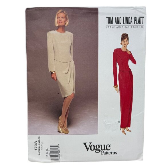 Lot 5 Vtg Vogue Patterns Sizes 12-14-16 Pants Dresses Jackets Wardrobe New Uncut - Picture 10 of 11